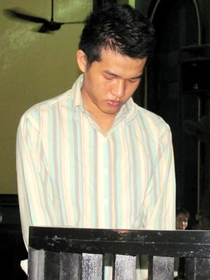 Phan Minh Mẫn tại phiên tòa. Ảnh: Vũ Mai