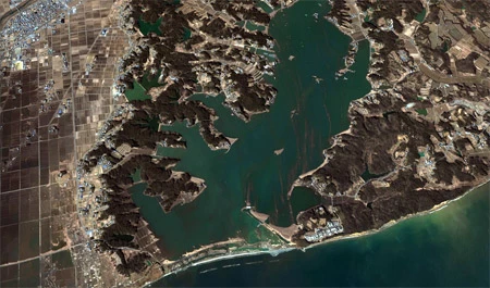 Nhật Bản trước và sau động đất qua Googe Earth ảnh 16