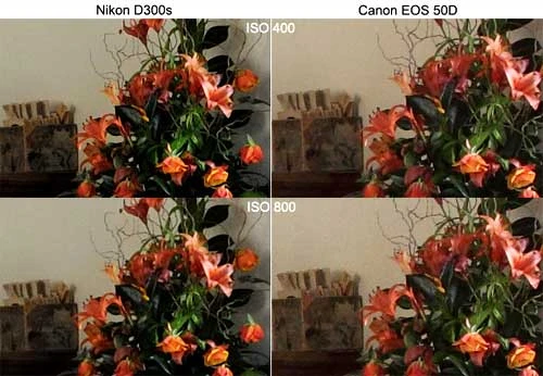 Ảnh chụp khi tăng ISO ở cả hai máy. Ảnh: Cameralabs.