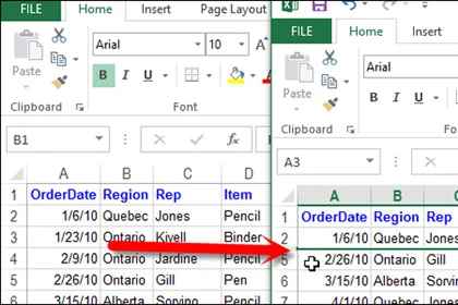Cách tạm thời ẩn hàng, cột trong Excel 2013 ảnh 1