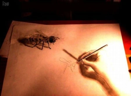 Tranh 3D đỉnh cao được vẽ bằng bút chì ảnh 1