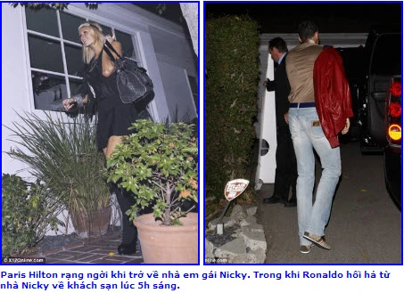 Ronaldo tình tứ với "quả bom sex" Paris Hilton ảnh 4 Ronaldo tình tứ với "quả bom sex" Paris Hilton ảnh 4