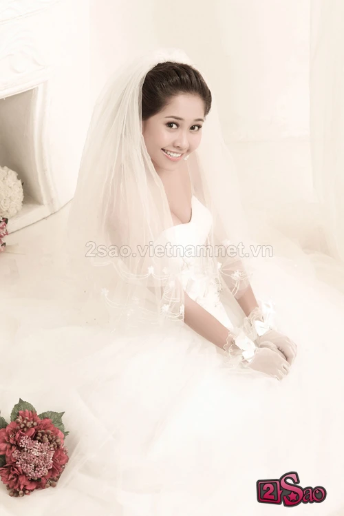 Ngẩn ngơ nhìn...Tường Vy làm cô dâu ngọt ngào ảnh 1