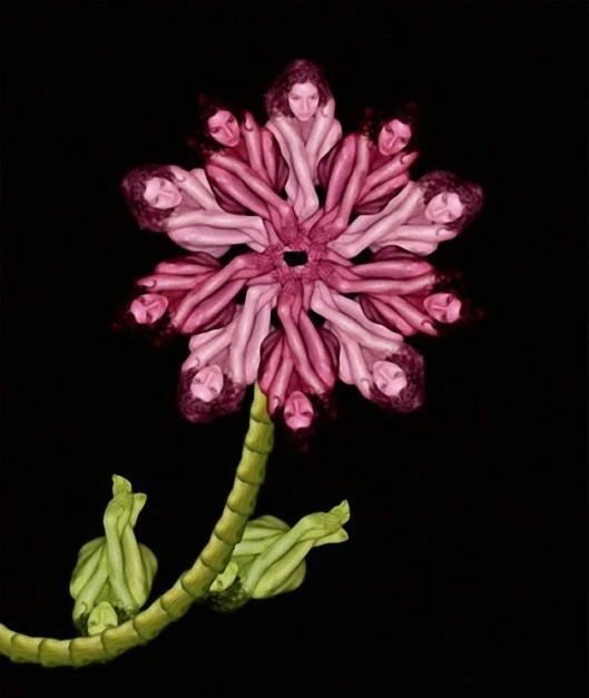 Hoa ghép từ cơ thể của những cô gái khỏa thân ảnh 7