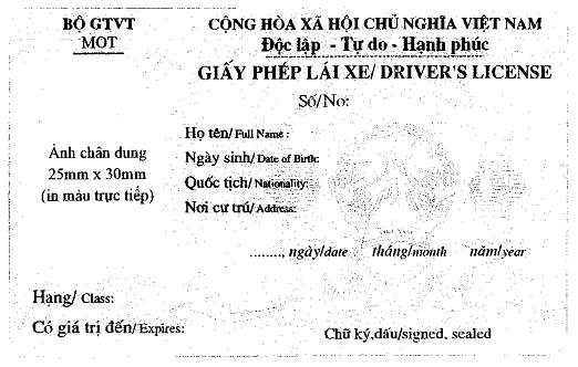 Từ 1-7, Gấp giấy phép lái xe bằng vật liệu PET ảnh 1