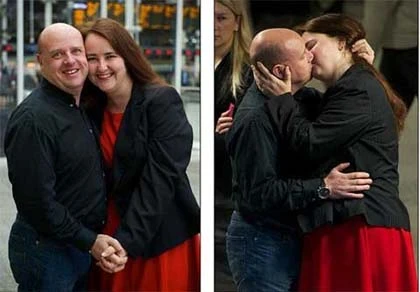 Cặp đôi hàng ngày hôn nhau say đắm ở ga tàu ảnh 3