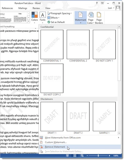 Cách chèn chữ, logo chìm vào Microsoft Word 2013 ảnh 5 Cách chèn chữ, logo chìm vào Microsoft Word 2013 ảnh 5