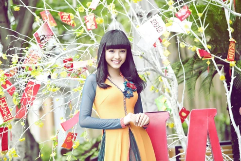 "Mẫu nhí" Bảo Trân tung tăng chào năm mới ảnh 6