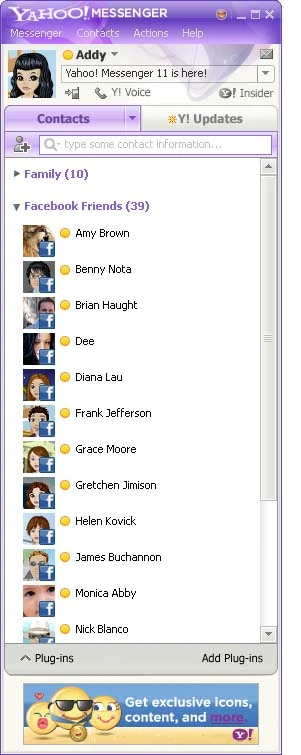 Yahoo Messenger 11 có thể chat với Facebook ảnh 5