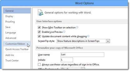 Cách bổ sung, chỉnh sửa phím tắt trong Word 2013 ảnh 4