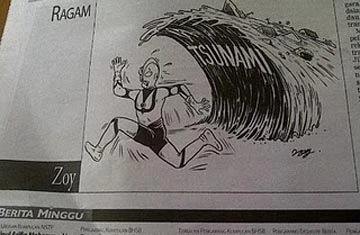 Báo Malaysia xin lỗi công khai vì hình hoạ sóng thần ảnh 1