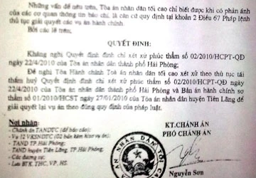 Chánh án TAND Tối cao: Hai cấp tòa đã vi phạm nghiêm trọng tố tụng ảnh 2 Chánh án TAND Tối cao: Hai cấp tòa đã vi phạm nghiêm trọng tố tụng ảnh 2