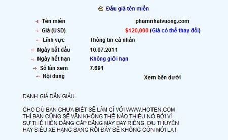 Buôn tên người nổi tiếng: Giá “khủng” và… ế chỏng chơ ảnh 1