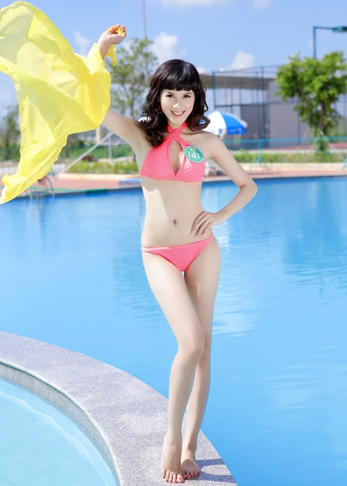 Thí sinh Hoa khôi Đồng Bằng "nóng" với bikini ảnh 12