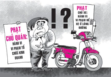 Để xe ngoài đường: Phạt khách hay chủ quán? ảnh 1