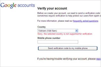 "Lách" yêu cầu xác minh qua SMS khi tạo tài khoản Gmail mới ảnh 2 "Lách" yêu cầu xác minh qua SMS khi tạo tài khoản Gmail mới ảnh 2