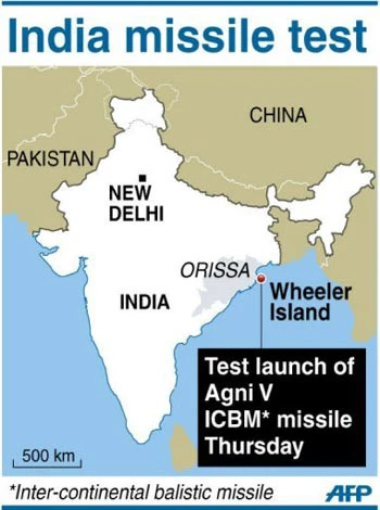 Ấn Độ thử thành công tên lửa mang đầu đạn hạt nhân‎ ảnh 2