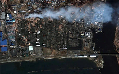 Nhật Bản trước và sau động đất qua Googe Earth ảnh 20