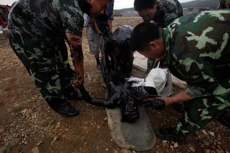 Thảm họa tràn dầu ở Trung Quốc ảnh 20