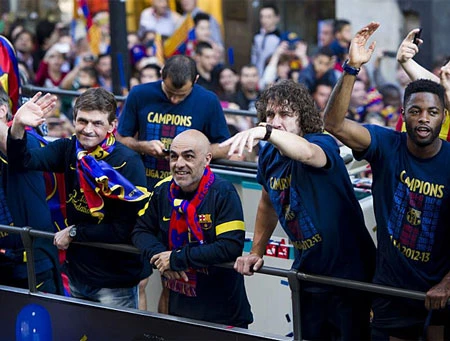 Barcelona ăn mừng chức vô địch La Liga thứ 22 trong lịch sử ảnh 9