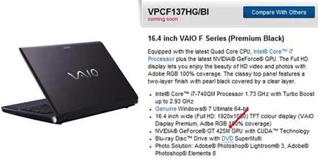 Sony tăng sức mạnh cho laptop Vaio F và Z series ảnh 2