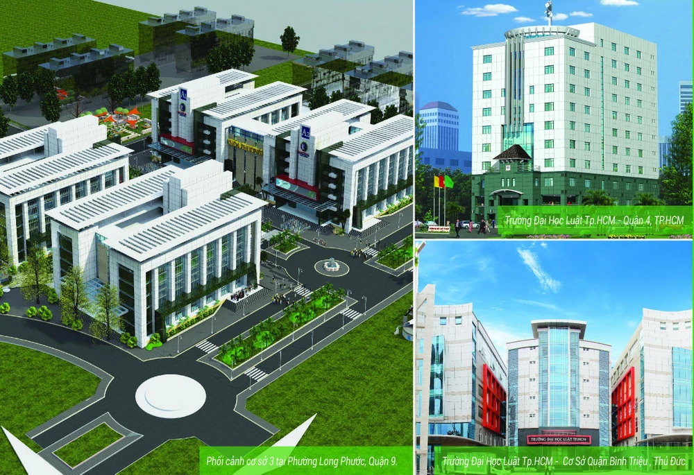 Quy mô Trường ĐH Luật TP.HCM hiện nay. Ảnh: NTCC