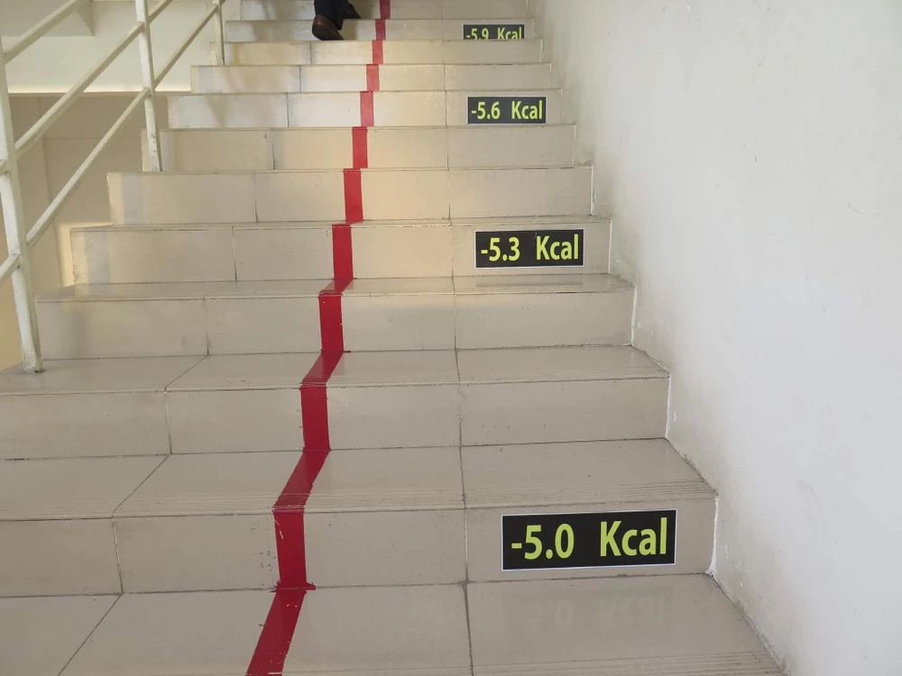 Cầu thang Trường ĐH Quốc tế. Ảnh: P.ANH