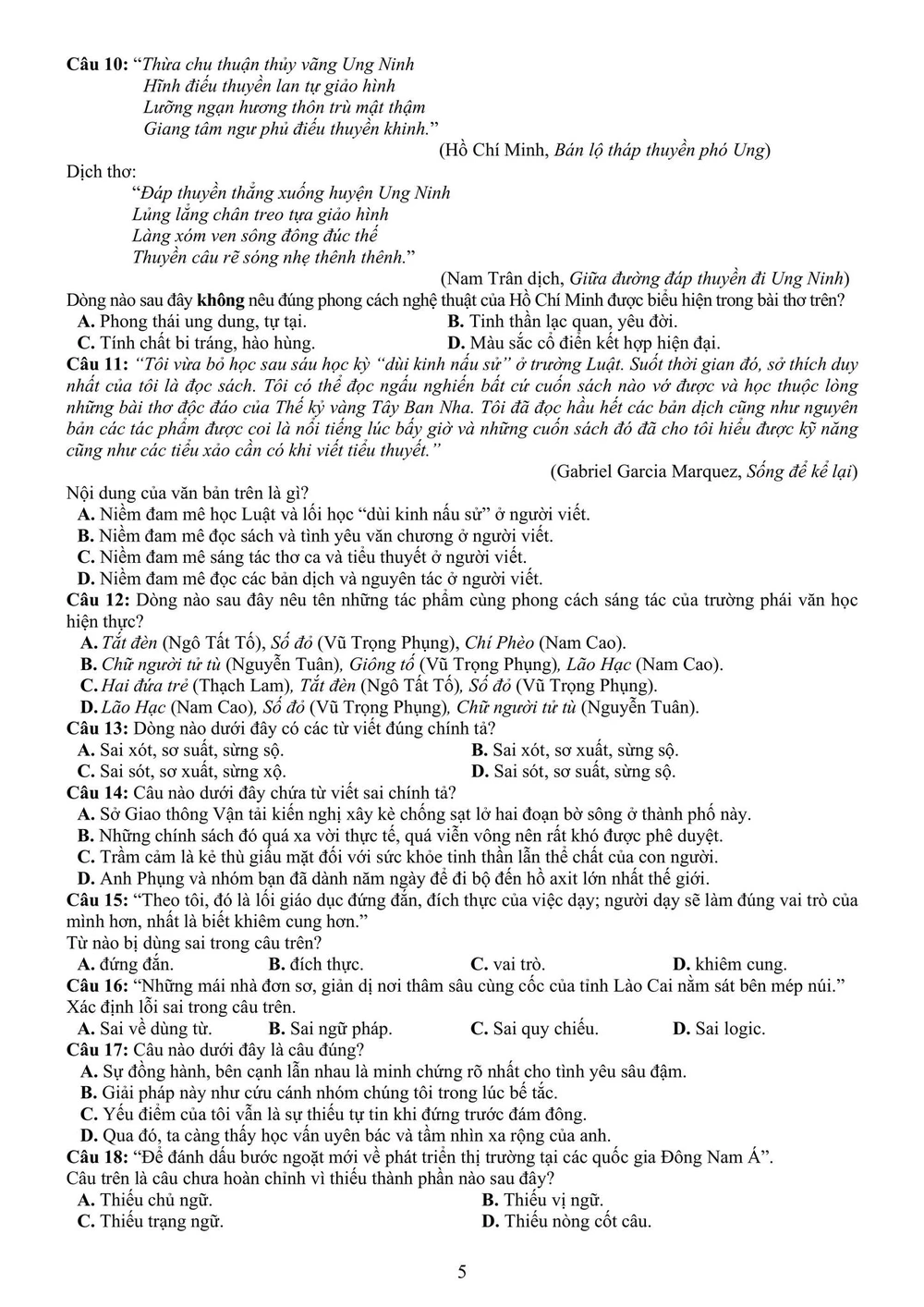 thi đánh giá năng lực năm 2025 đề minh họa