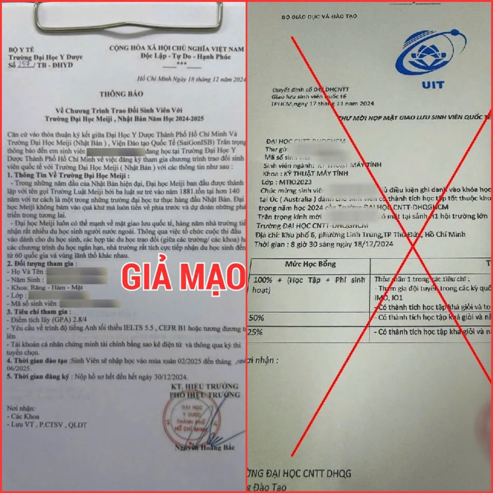 cảnh báo lừa đảo sinh viên trường đại học