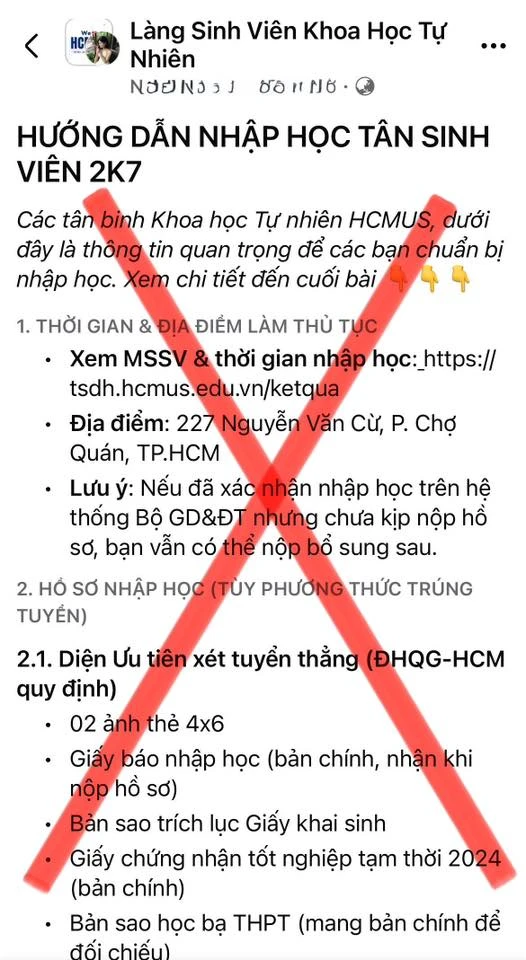 Lừa đảo công bố điểm chuẩn trúng tuyển ĐH