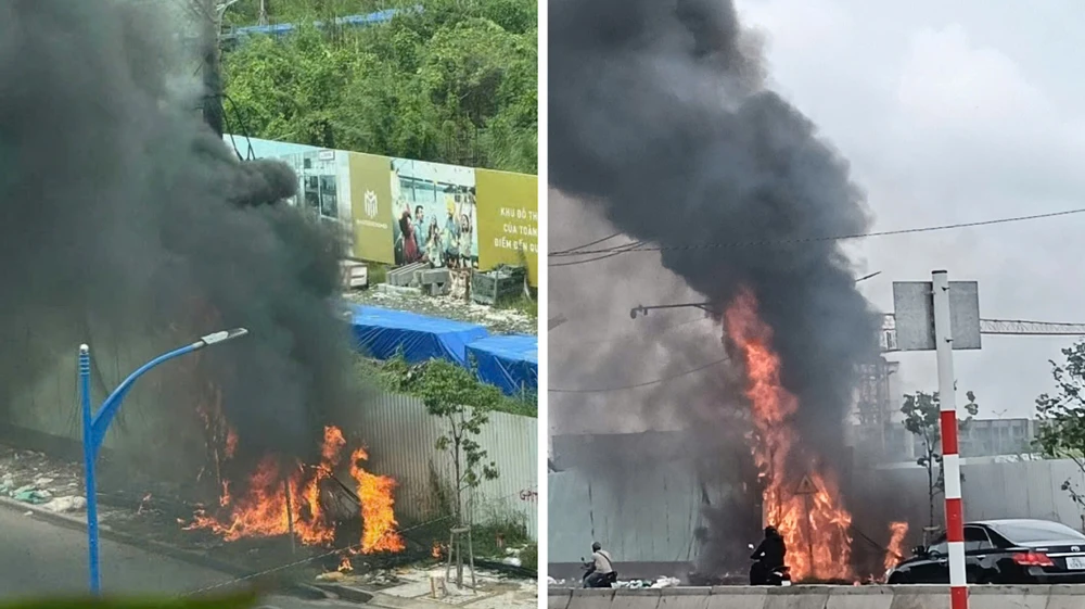 TP Thủ Đức: Cháy nổ trụ điện, người đi đường khiếp vía