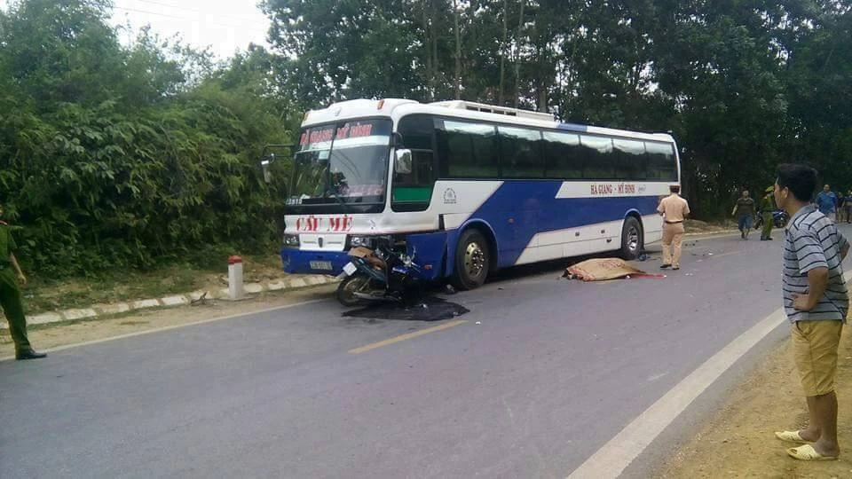 Hiện trường một trong hai vụ tai nạn.