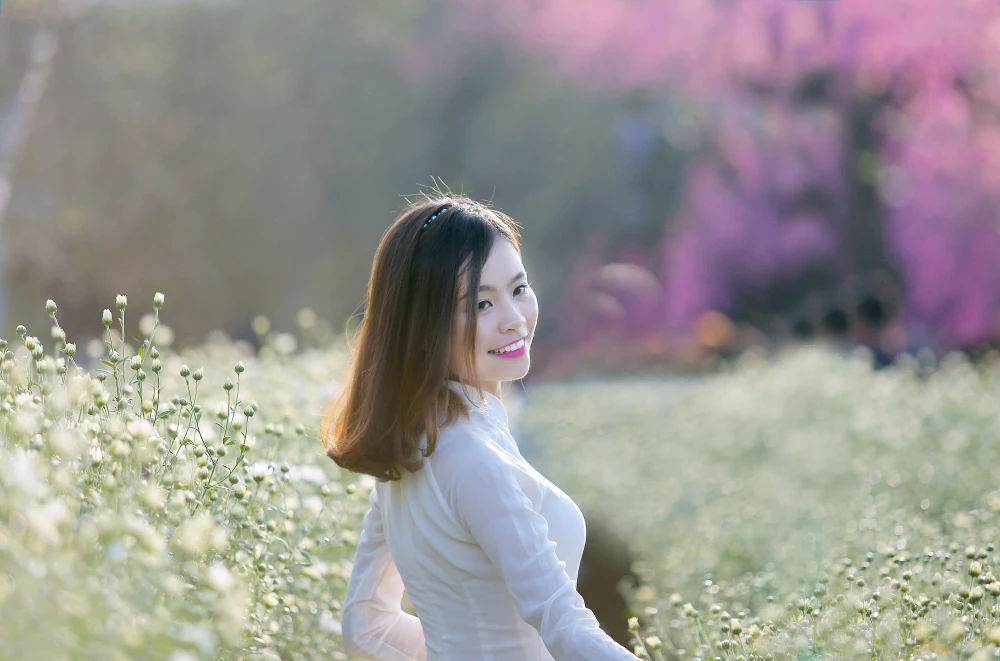 Thiếu nữ Hà thành 'đọ sắc' cùng hoa cúc họa mi ảnh 14