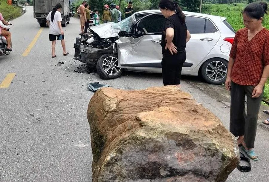 Hiện trường vụ tai nạn. Ảnh: CTV