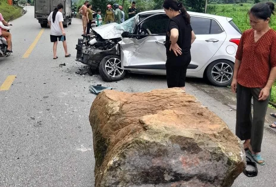 Hiện trường vụ tai nạn. Ảnh: CTV