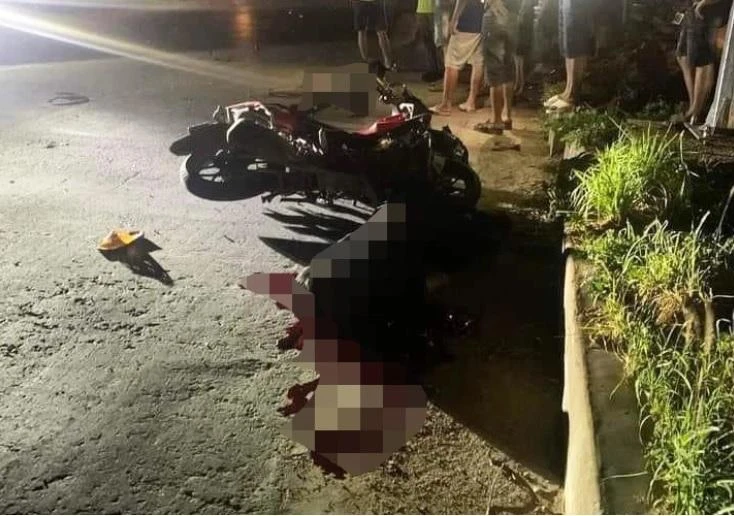 Hiện trường vụ tai nạn. Ảnh CTV