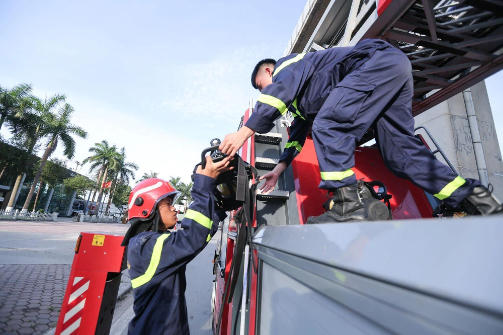 Việc diễn tập nhằm tăng cường khả năng thường trực, sẵn sàng ứng phó, xử lý các tình huống cháy, nổ, cứu nạn, cứu hộ của lực lượng, phương tiện tại chỗ.