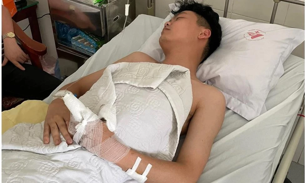 Sự việc khiến thiếu úy Ngọc Anh phải nhập viện điều trị. Ảnh CACC