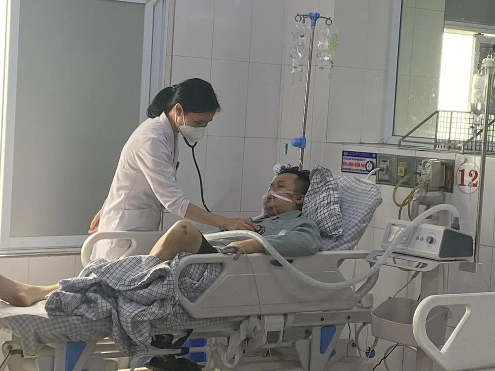 Hình ảnh bệnh nhân K. điều trị tại BV Đa khoa tỉnh phú Thọ sau sự cố. Ảnh PHI HÙNG