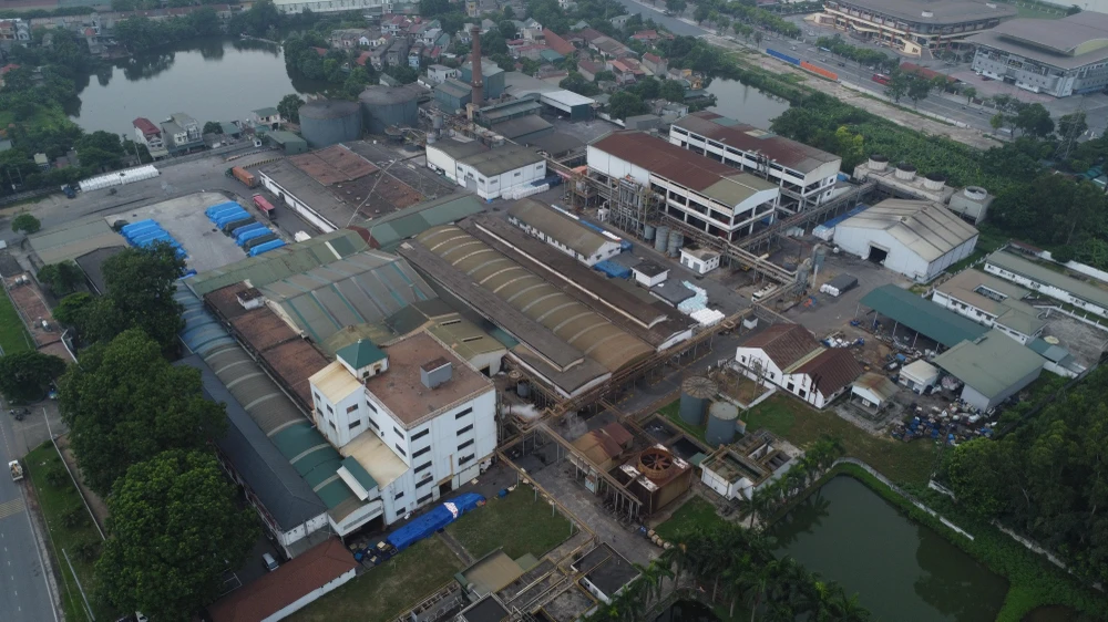 Công ty TNHH Miwon Việt Nam nhìn từ trên cao. Ảnh PHI HÙNG
