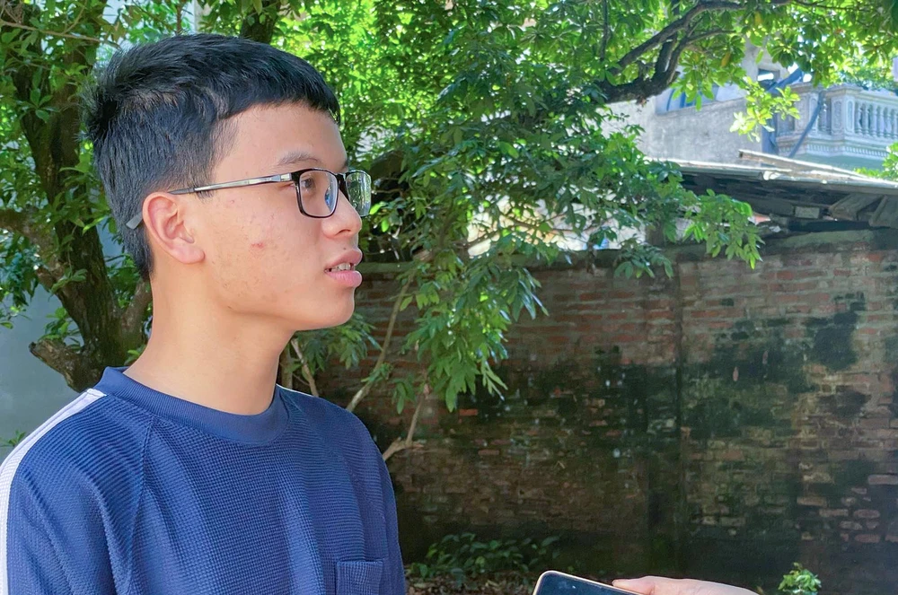 Em Nguyễn Ngọc Lễ cho biết bản thân cũng khá bất ngờ với thành tích của mỉnh. Ảnh CTV Em Nguyễn Ngọc Lễ cho biết bản thân cũng khá bất ngờ với thành tích của mỉnh. Ảnh CTV