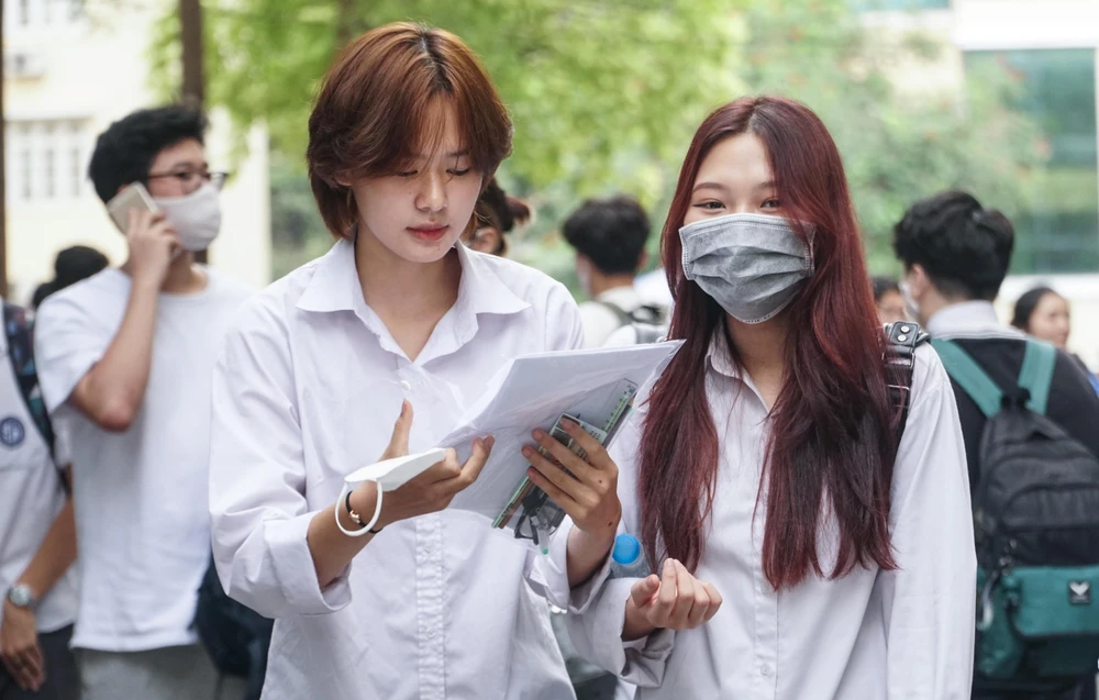 Thí sinh dự thi tốt nghiệp THPT 2022. Ảnh PHI HÙNG