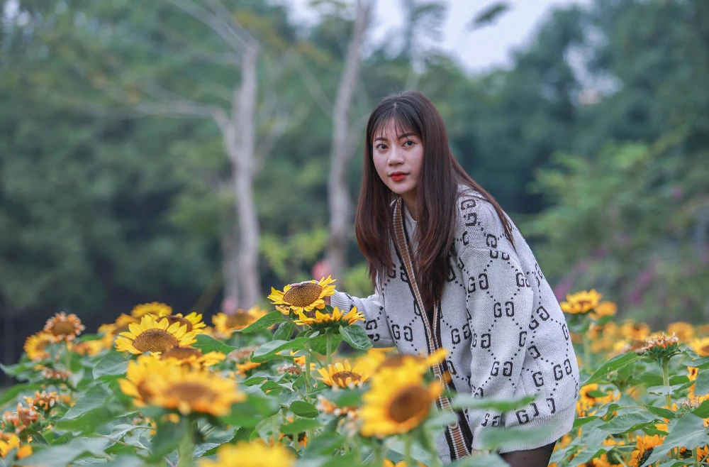 Dương Diễm Hương ( ở huyện Mê Linh) chia sẻ đây là lần đầu tiên bản thân được tham gia một lễ hội hoa lớn như như vậy. Dù lễ hội được tổ chức ở quê mình, nhưng cô không khỏi háo hức từ nhiều ngày trước.