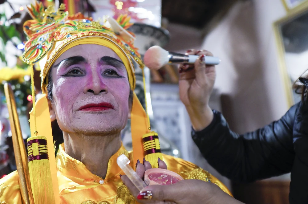 Người có vinh hạnh nhận vai An Dương Vương (Vua) năm nay là cụ Nguyễn Quang Vinh (73 tuổi).