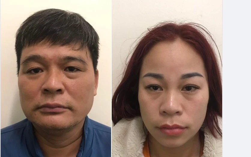 Bị can Trương Quang Thanh và Vi Thị Hoan. Ảnh CACC