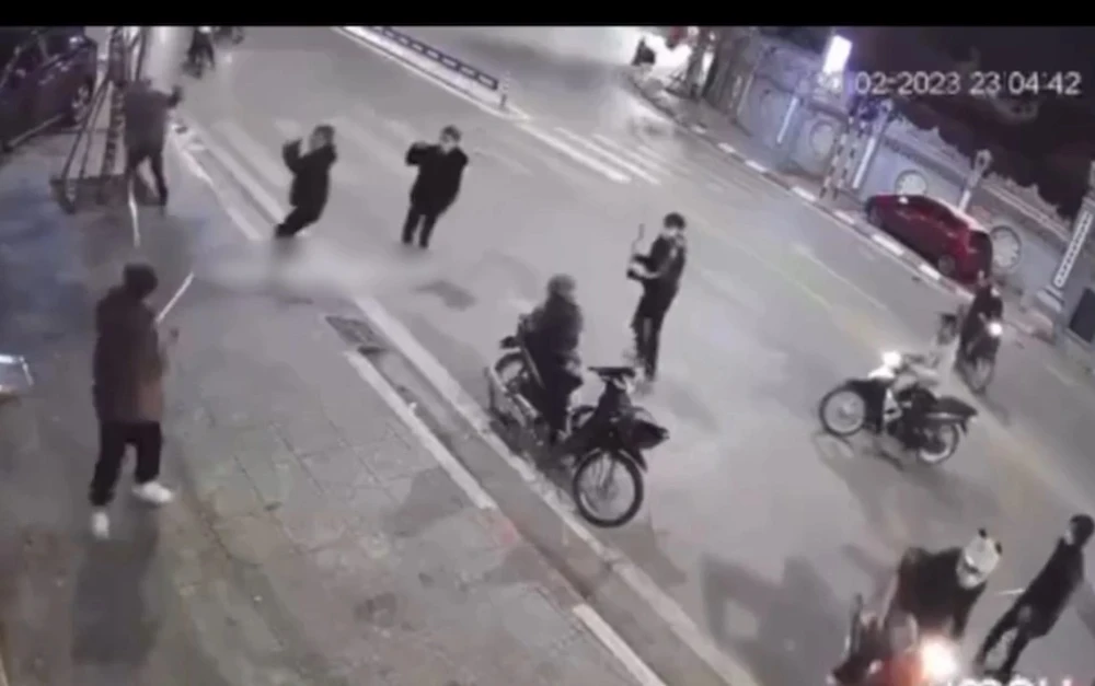 Thời điểm xảy ra sự việc. Ảnh cắt từ clip