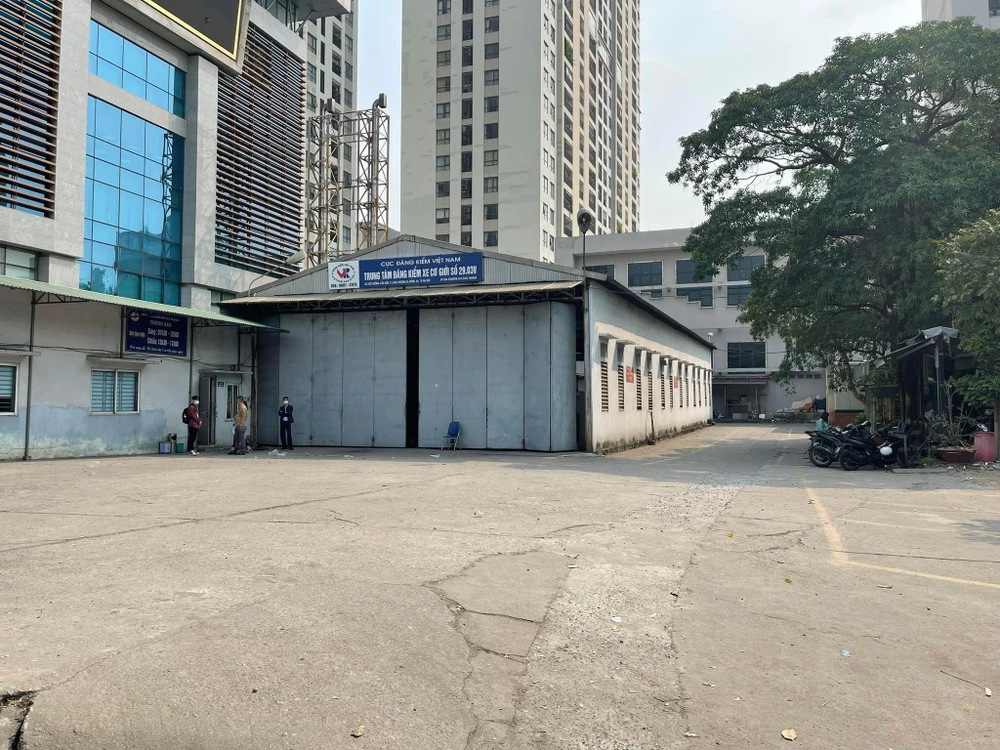 Trung tâm Đăng kiểm xe cơ giới 29-03V đã tạm dừng hoạt động. Ảnh: CTV Trung tâm Đăng kiểm xe cơ giới 29-03V đã tạm dừng hoạt động. Ảnh: CTV