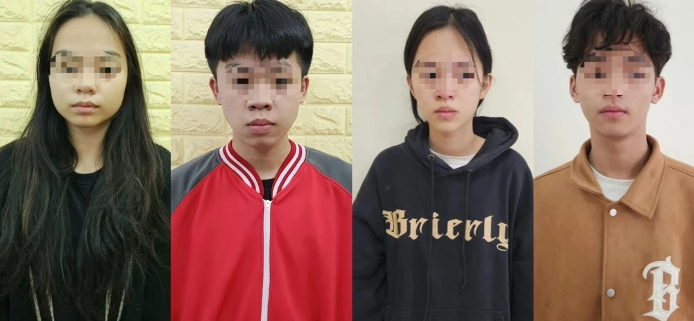 Nhóm của Q đã bị công an khởi tố. Ảnh CACC Nhóm của Q đã bị công an khởi tố