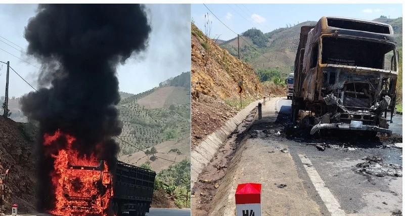 Hiện trường vụ cháy. Ảnh CTV