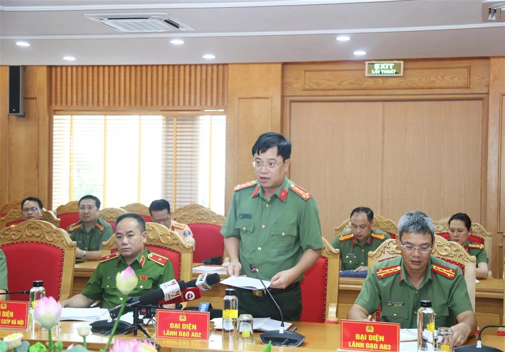 Đại tá Đinh Việt Dũng, Phó Cục trưởng Cục An ninh nội địa. Ảnh BCA